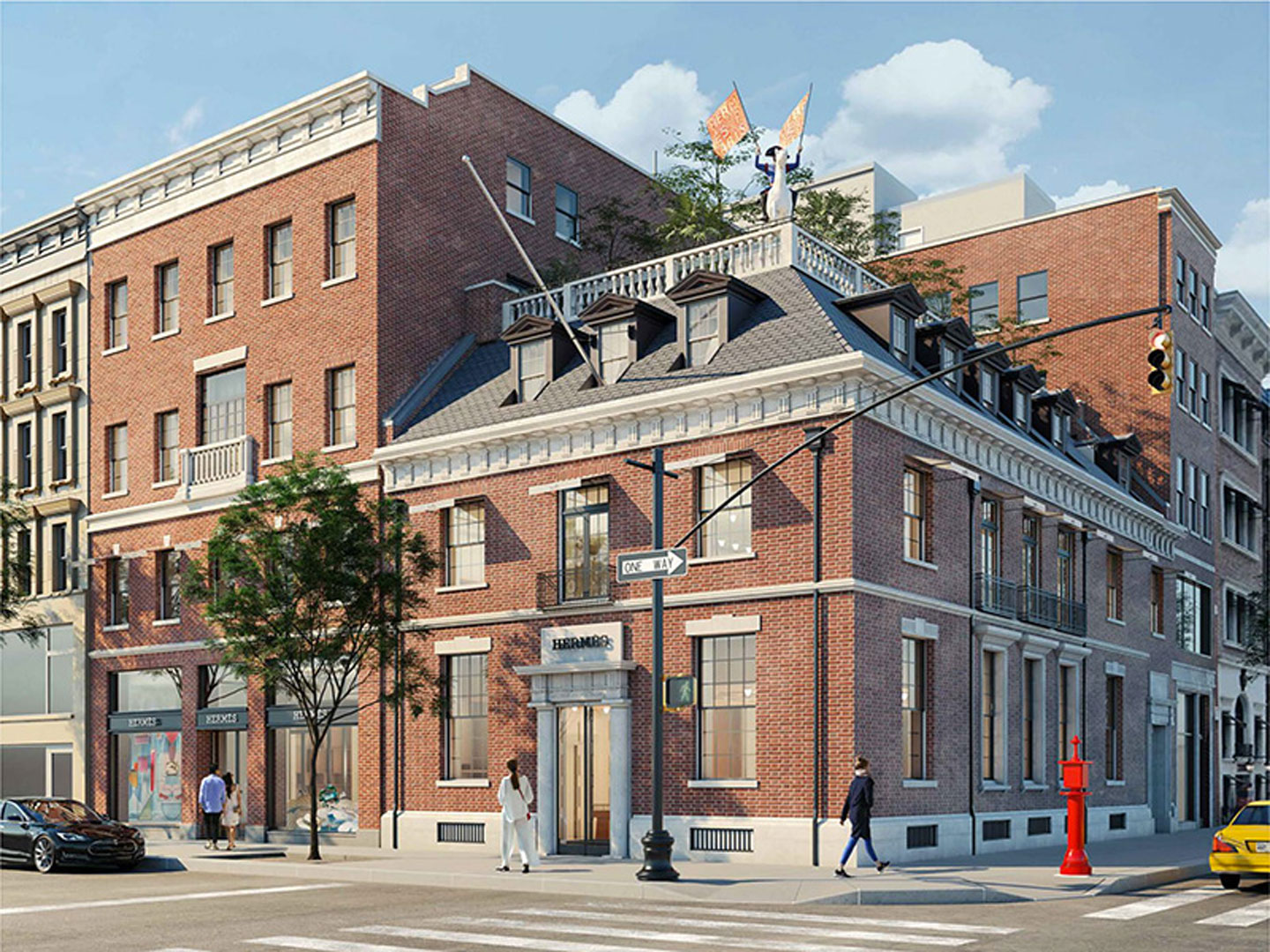 A rendering of 706 Madison avenue's Hermès store, New York