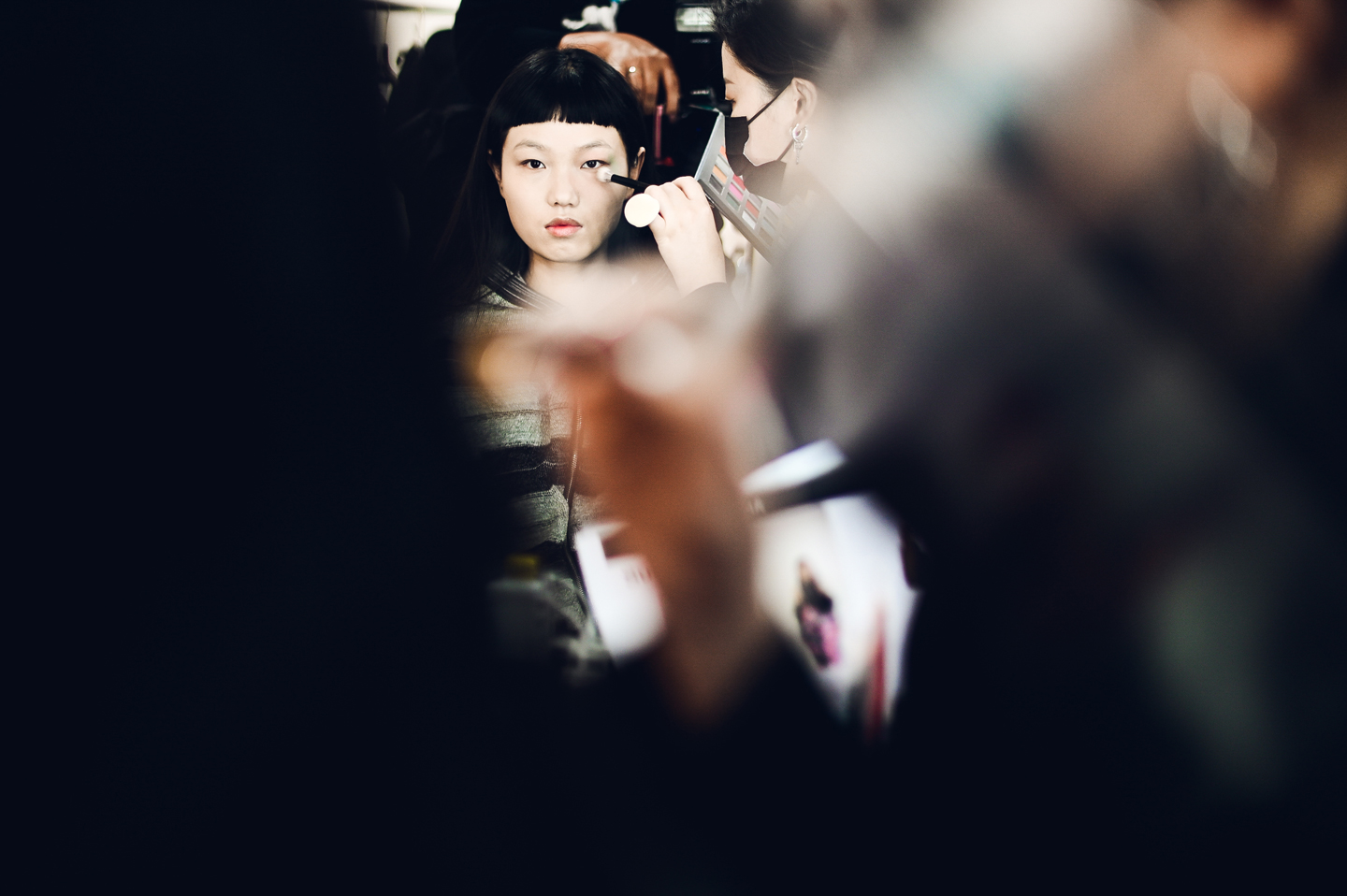 Backstage at the Istituto Marangoni Shanghai ZETA fashion show