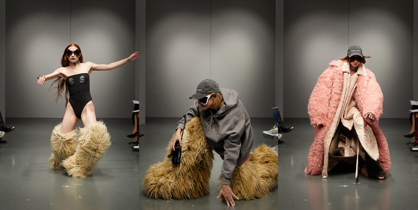 Models took a tumble at the Milan AVAVAV show