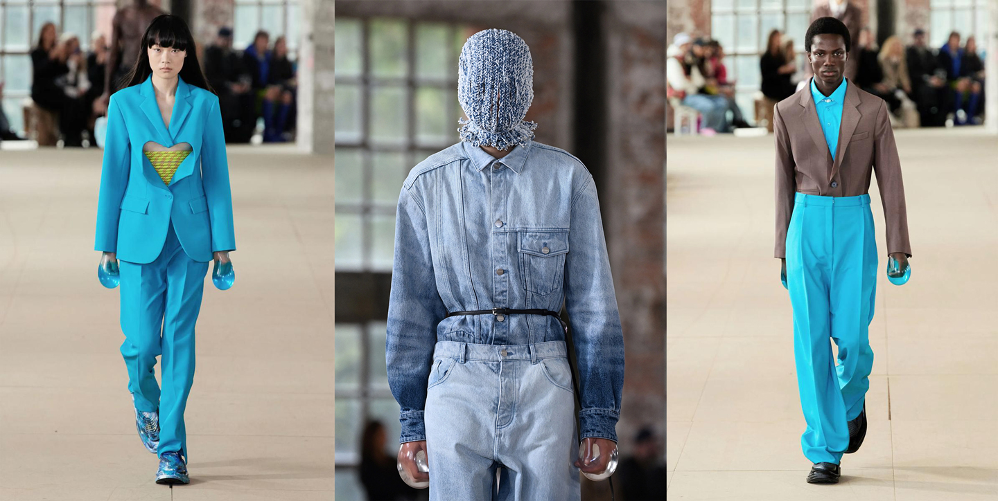 An unusual accesory: Botter's runway featured condoms as gloves