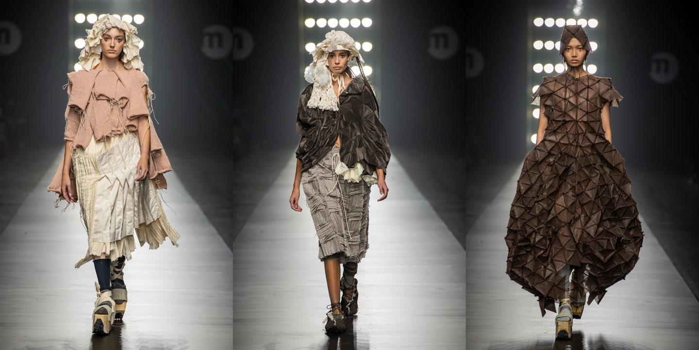 Some of the looks Imberti presented at Istituto Marangoni's Turn Up fashion show