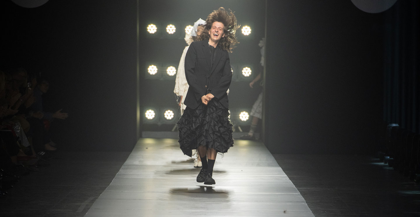 Francesco Imberti at the end of the fashion show