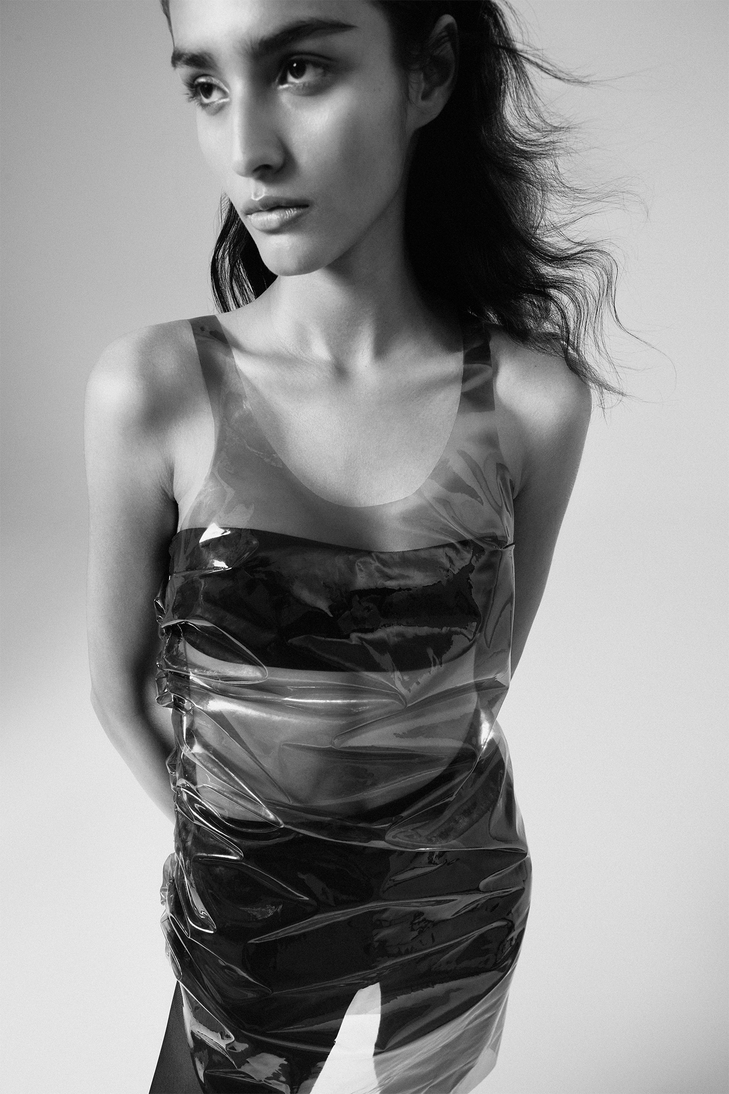Photographer Lucrezia Ganazzoli, Makeup Artist Cosetta Giorgetti, Hair Stylist Pierpaolo Lai, Hair Assistant Manuel Sunda, Digital Operator Andrea Cederle, Light Assistant Vincenzo del Negro, Model Sarah Hernandez Ochoa