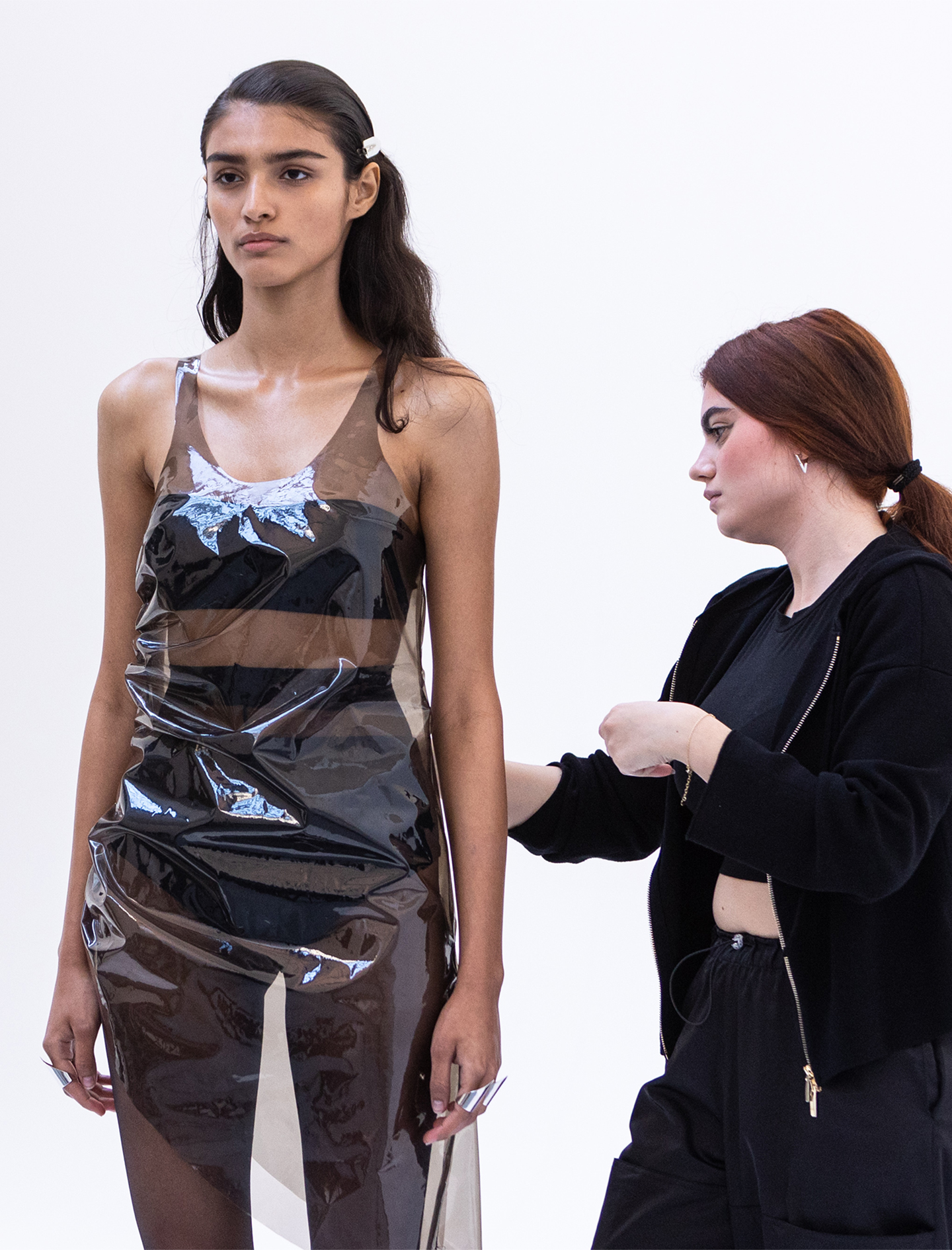 Carlotta Popolizio on set with Sissy Vian and her team
