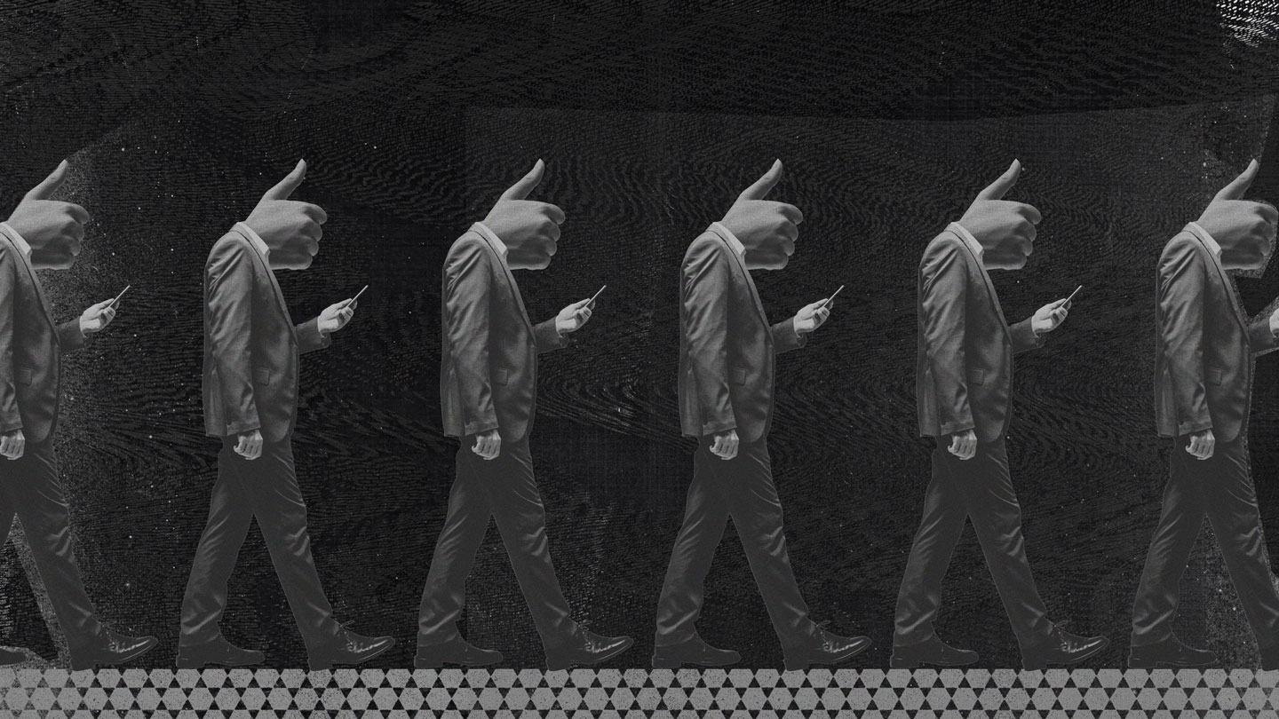 Digital devices have become ubiquitous and are part of everyday life. Artwork courtesy of IM alumna, visual designer and artist Constanza Coscia