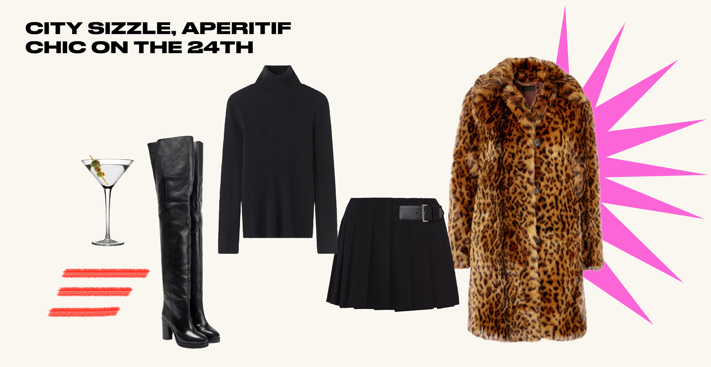 Tip 1: City Sizzle, Aperitif Chic on the 24th. Artwork courtesy of IM alumna and graphic designer Constanza Coscia