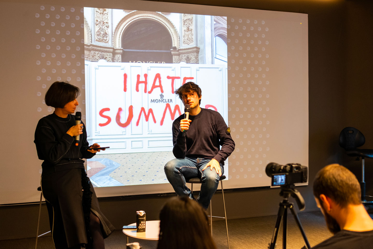 Terzini discussing his path at Istituto Marangoni Milano