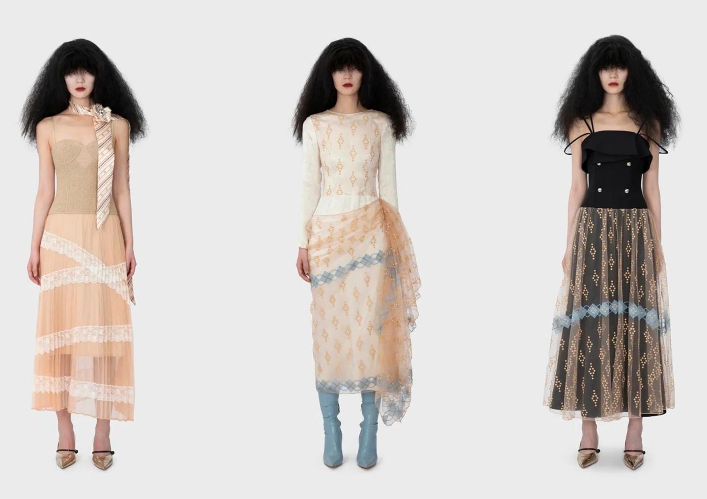 Looks from the Louis Shengtao Chen fall-winter 2023/24 collection