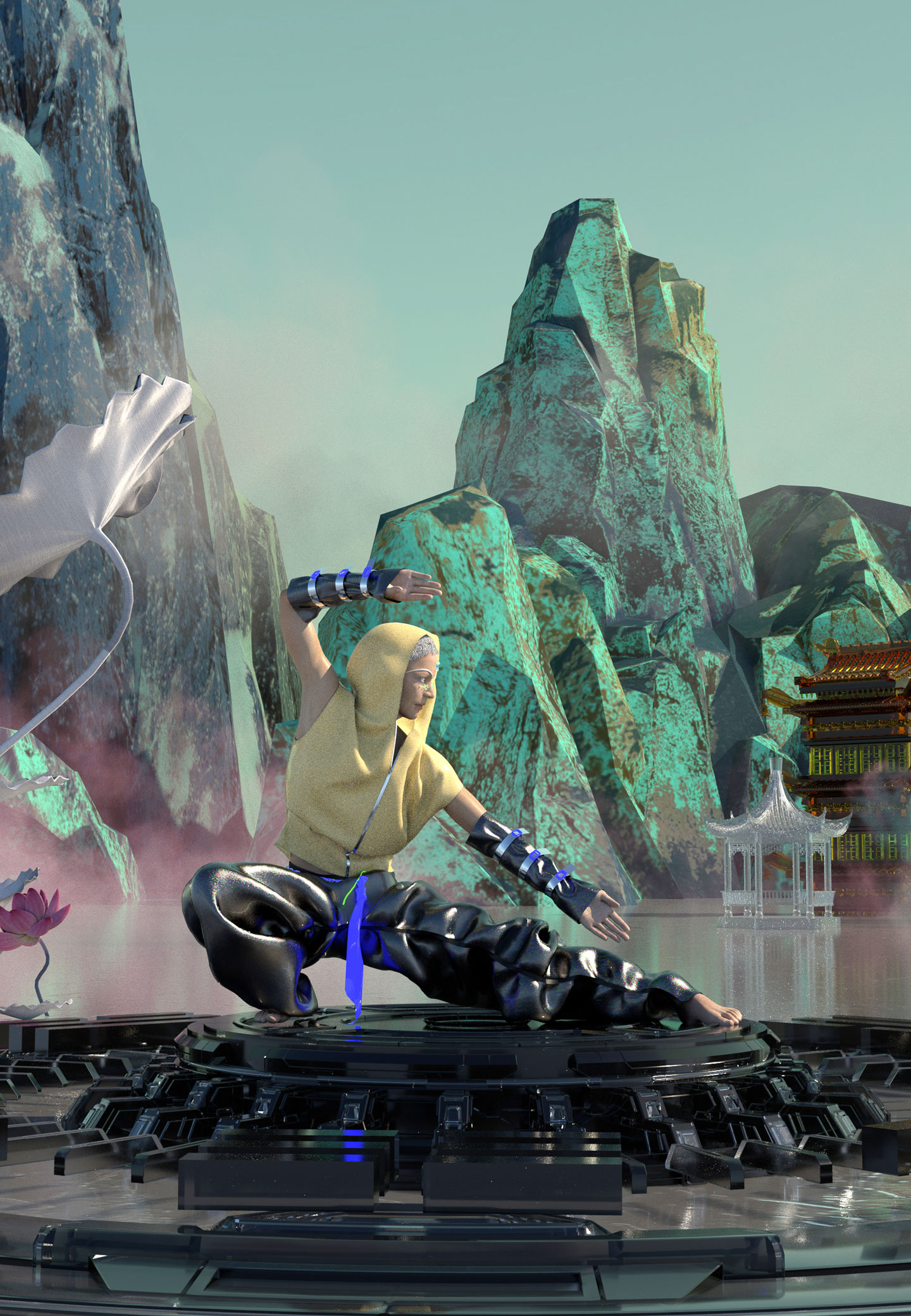 Fan Xin Yu, Fashion Styling student at Istituto Marangoni Shanghai; 3D Artist: Wang Danmeng