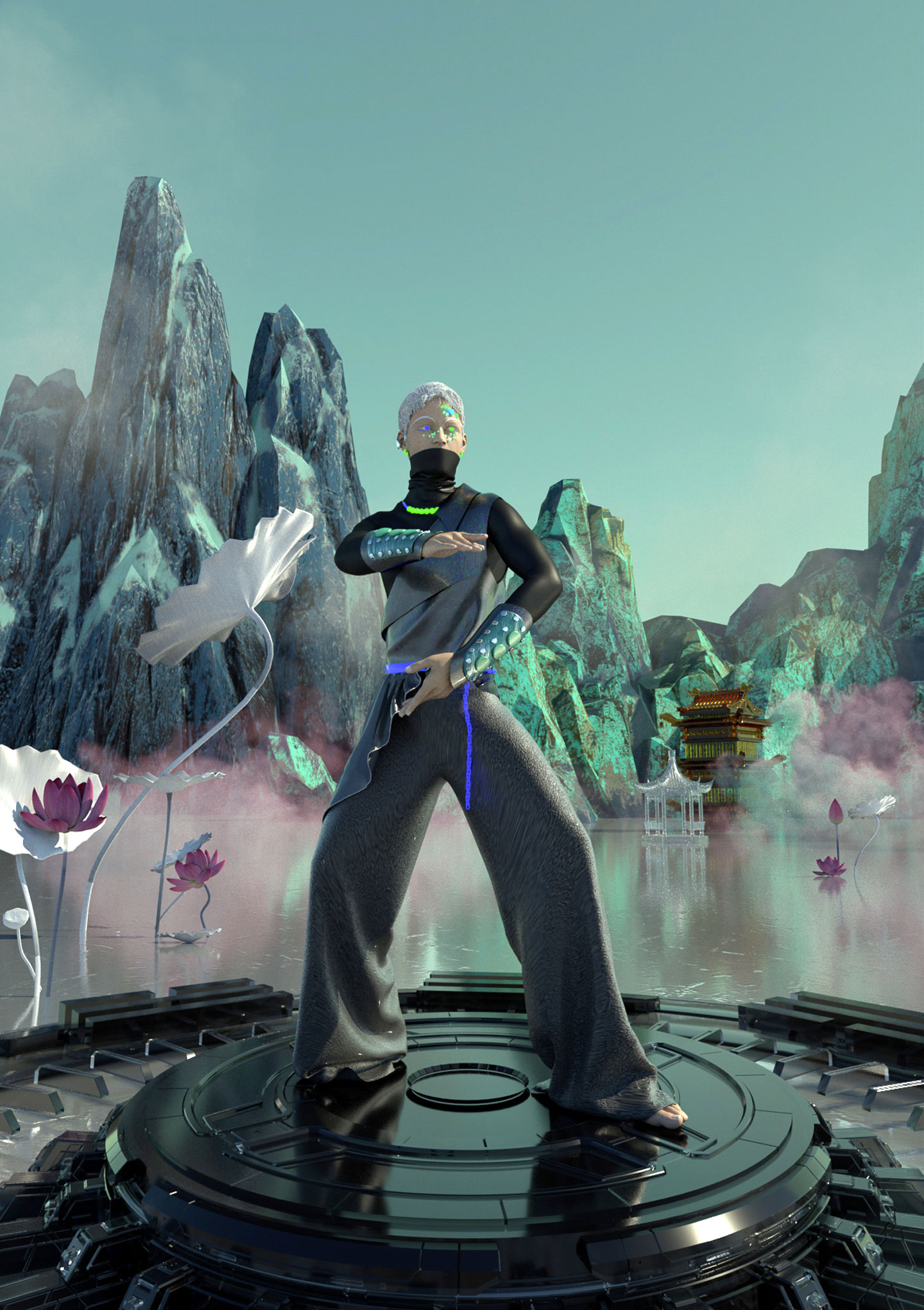 Fan Xin Yu, Fashion Styling student at Istituto Marangoni Shanghai; 3D Artist: Wang Danmeng