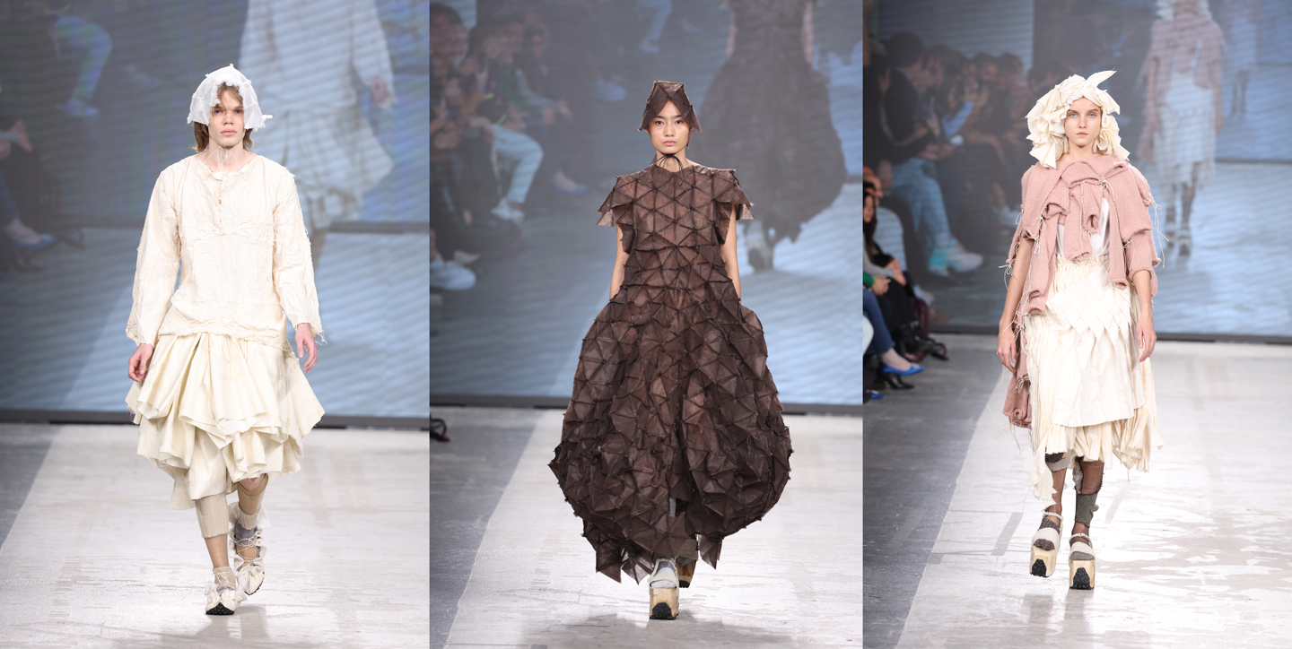 Istituto Marangoni Milano's Francesco Imberti, winner of the Best Designer of the Year 2022 award, closed the Fashion Graduate Italia show
