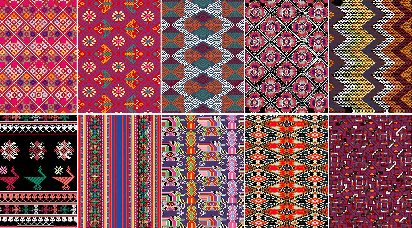 Handicraft works by ethnic minority groups in China. Source: China Academy of Art, 2020